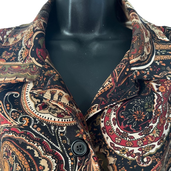 Kim Rogers Signature Petite 70’s Style Collared Button up Shirt Size XLP - Picture 3 of 12
